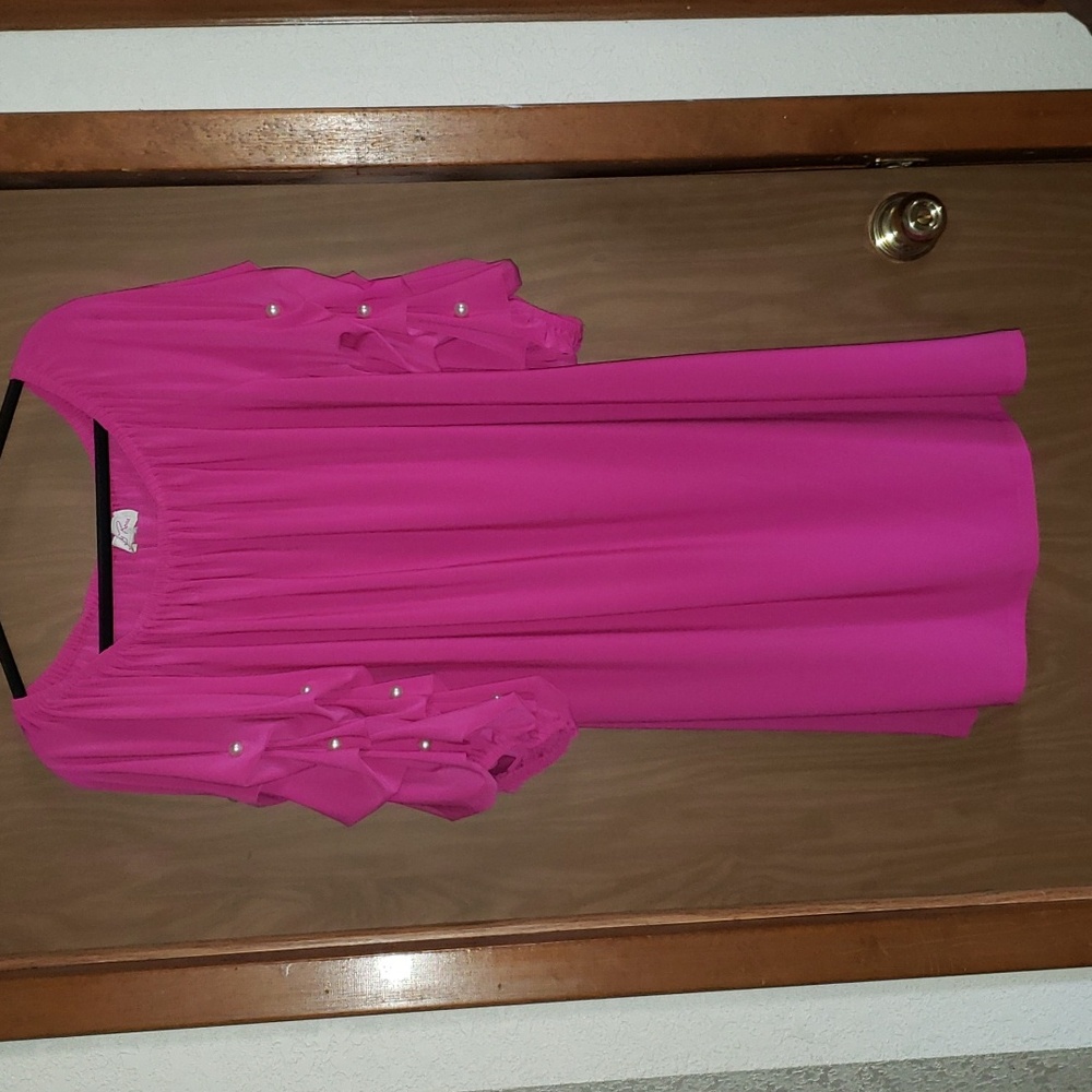 Fushia midi dress
